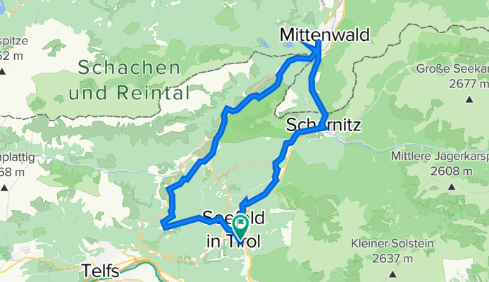 Seefeld Wildsee - Wildmoos - Buchen - Leutasch - Mittenwald - Scharnitz - Seefeld