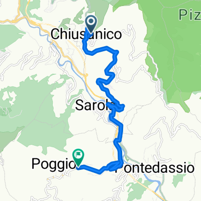 Gerade Fahrt in Chiusanico