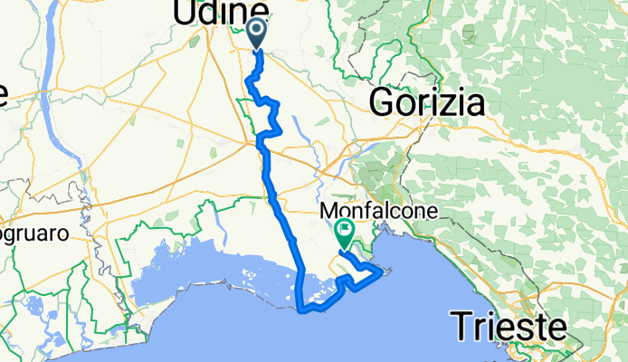 Gemütliche Route in San Canzian d'Isonzo