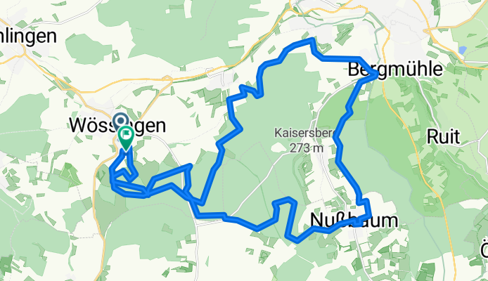 Wössingen-Nußbaum-Sprantal-Wössingen