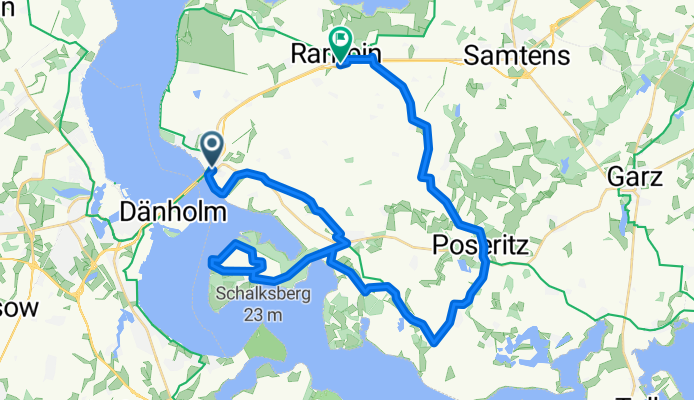 Altefähr - Drigge- Poseritz - Rambin 36 km