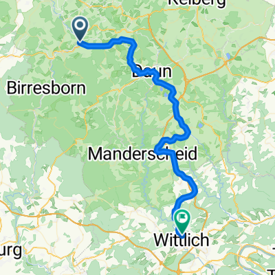 Von Pelm nach Wittlich ueber den Mosel Maare Radweg