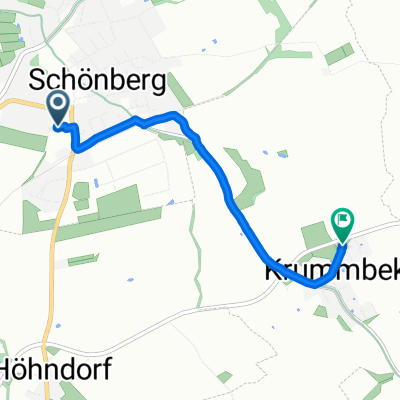 Gerade Fahrt in Krummbek