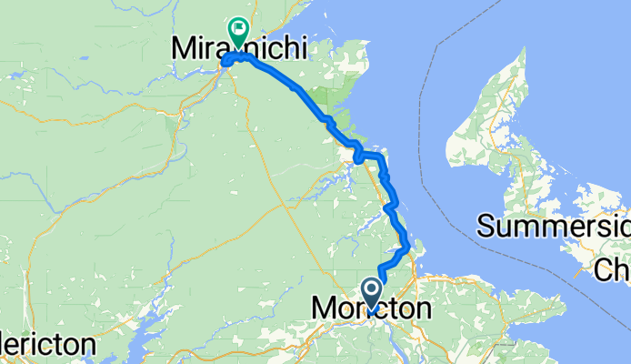 Moncton - Miramichi 190km