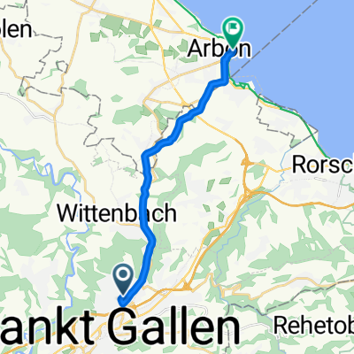 Moderate Route in St. Gallen