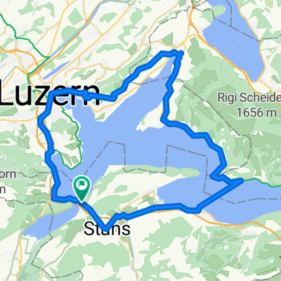 Gerade Fahrt in Vierwaldstättersee