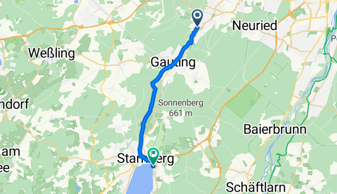 Langsame Fahrt in Starnberg