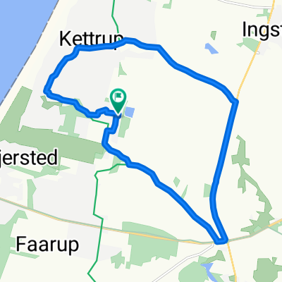 Rundweg Dünen und Straße in Saltum