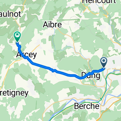 Langsame Fahrt in Arcey