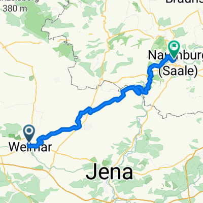 Saaleradweg von Weimar nach Naumburg