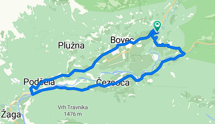 S Tabornega placa pri Mlinu do Boke in čez Bovec nazaj