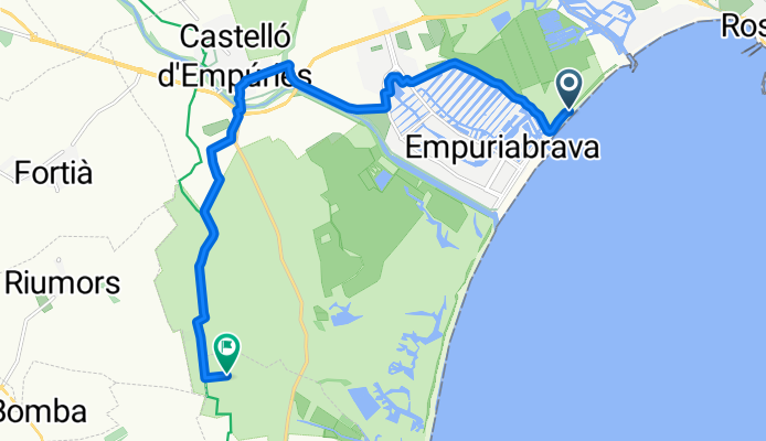 Einfache Fahrt in Sant Pere Pescador