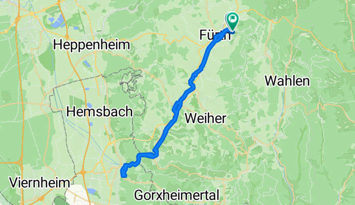gemütliche Tour Fürth Weinheim und zurück