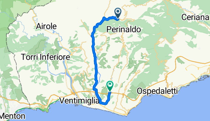 Giro a velocità costante in Vallecrosia