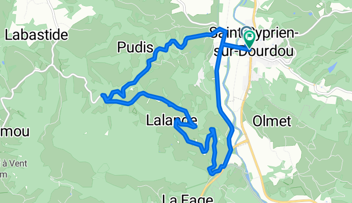 Itinéraire modéré en Saint-Cyprien-sur-Dourdou