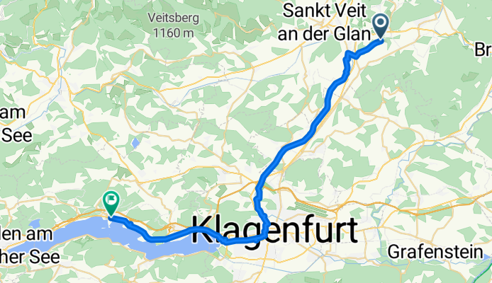 Gerade Fahrt in Pörtschach am Wörther See