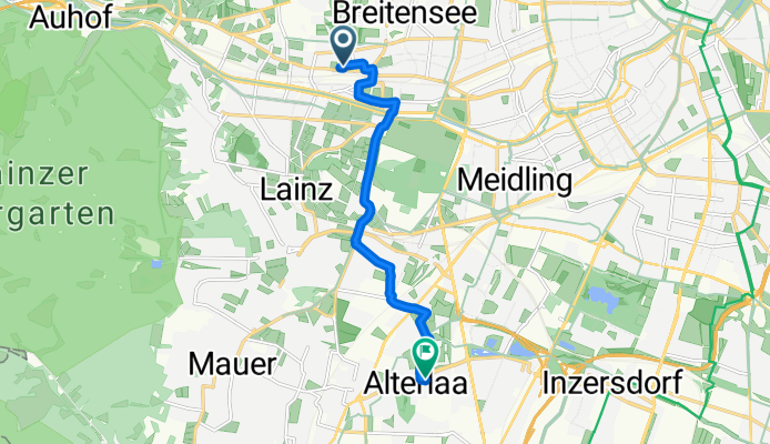 Gerade Fahrt in Wien