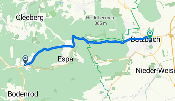 GemĂĽtliche Route in Butzbach