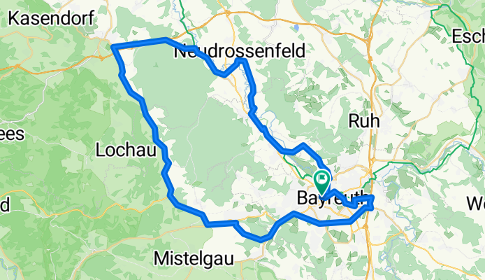 Bayreuth - Eckersdorf - Thurnau - Bayreuth