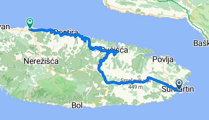 Island Brač,Sumartin-Supetar