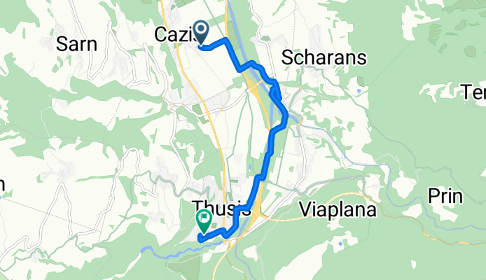 Langsame Fahrt in Thusis