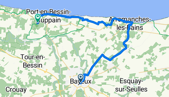 Bayeux to Port en Bessin via Arromanches