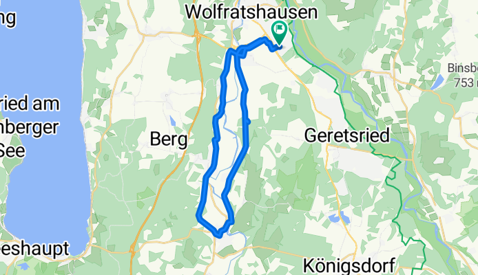 Moderate Route in Wolfratshausen