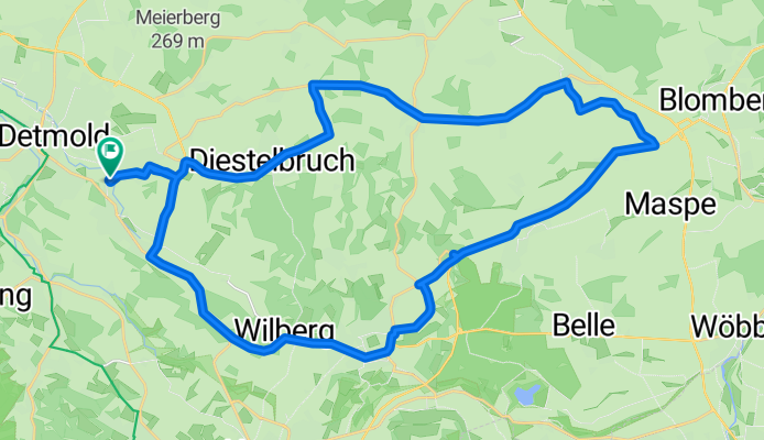 Detmold-Bad Meinberg-Blömberg-Diestelbruch-Detmold