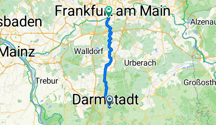 Gemütliche Route in Frankfurt am Main