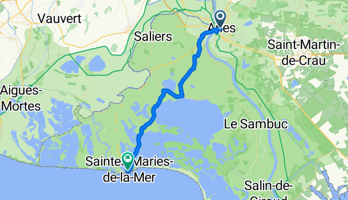 Arles to Saint-Maries-de-la-Mer