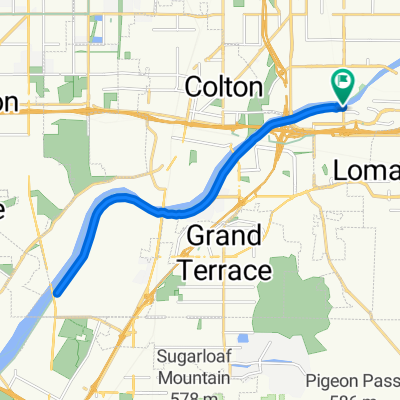 Snail-like route in San Bernardino