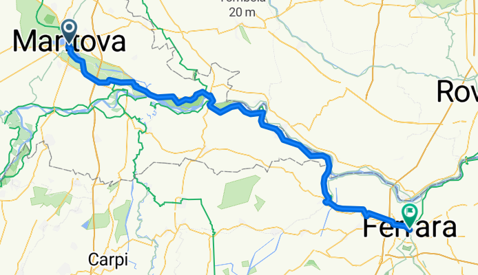 MANTOVA - FERRARA lungo il Po