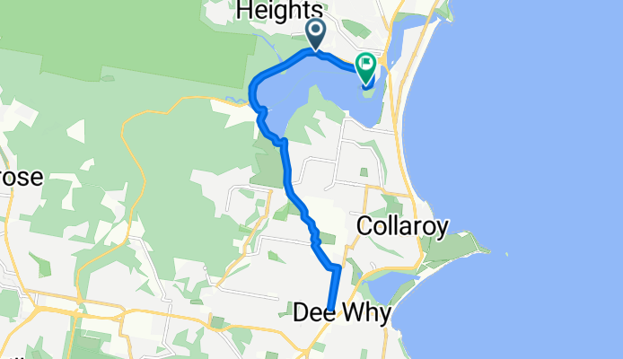 Restful route in North Narrabeen