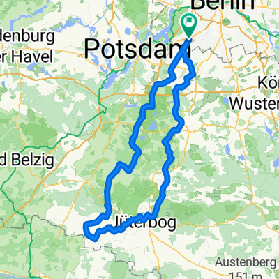 Berlin - Dobbrikow - Fläming  - Jüterbog - Berlin