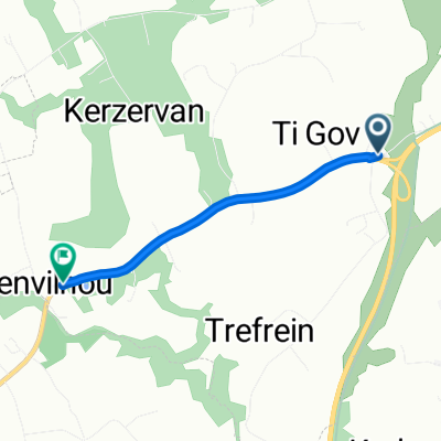 High-speed route in Pluguffan