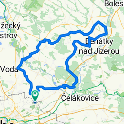 Přezletice-Neratovice-Chotětov-Hrušov-Houštka smyčka-Brandýs n.Labem/St.Boleslav-Přezletice