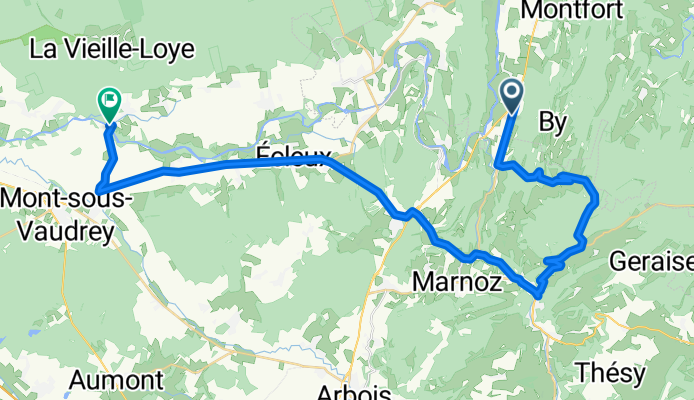Supersnelle route in Montbarrey