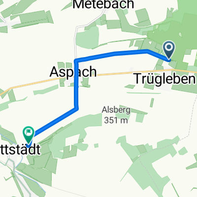 Gerade Fahrt in Hörsel