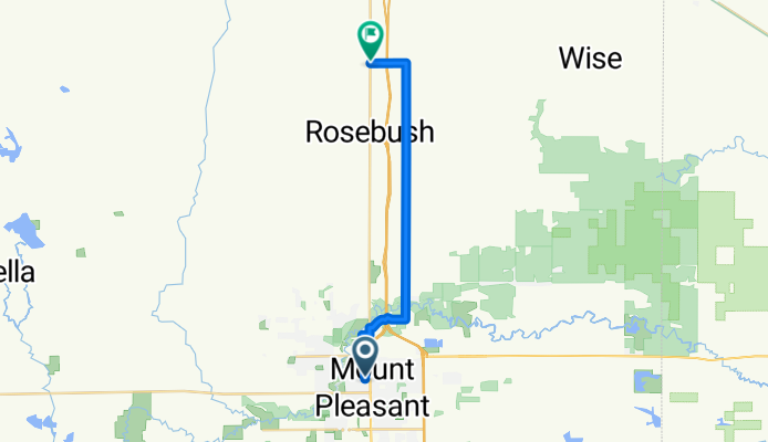 Mount Pleasant to Rosebush