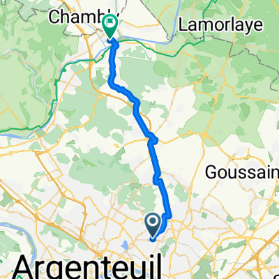 gare de persan Beaumont en vélo route