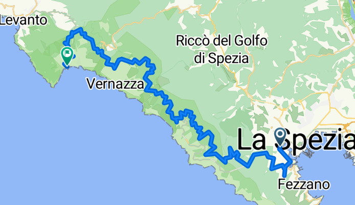 Spezia to Monterosso via MTB path to Volastra