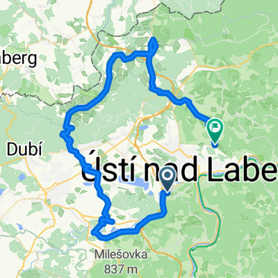 Náročná trasa kolem Ústí