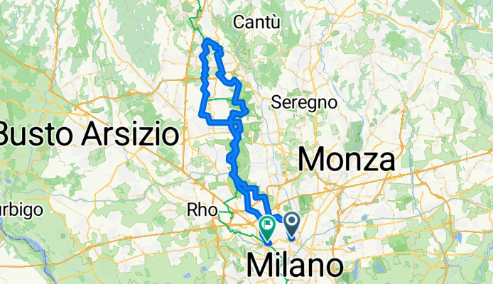 Milano(Maciachini)-Parco delle Groane-Parco del Lura-Parco delle Groane-Milano(Accursio)