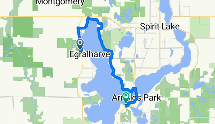 Sporty route in Arnolds Park