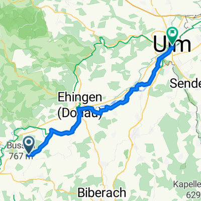 Langsame Fahrt in Unlingen