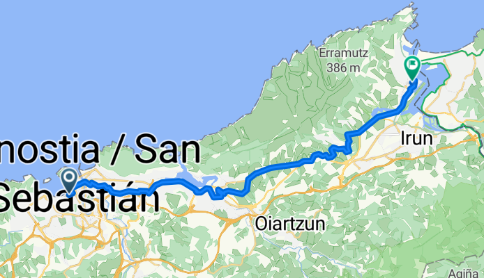 San Sebastian to Hondarribia