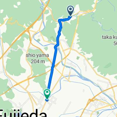 Relaxed route in Fujieda-Shi