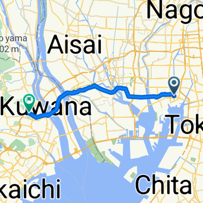 Relaxed route in Minato-Ku, Nagoya-Shi