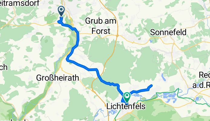 Sportliche Route in Lichtenfels