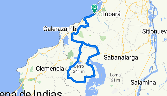 SOMBRERO - Q. CASCABEL - EL CERRITO - HIBACHARO - REPELON - LAS TABLAS - HIBACHARO - Q. CASCABEL - SOMBRERO.